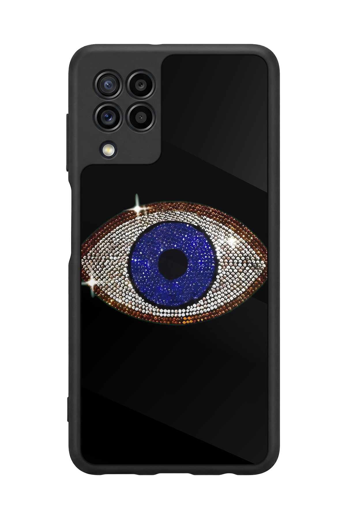 Samsung Galaxy M22 Uyumlu Nazar Tasarımlı Glossy Premium Kılıf