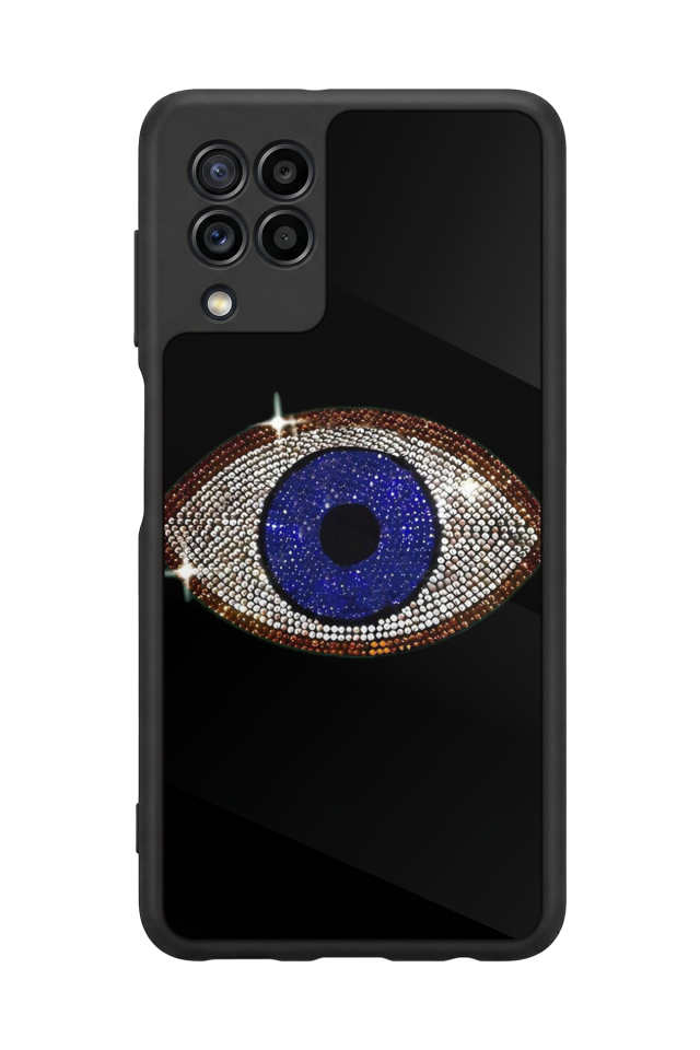 Samsung Galaxy M22 Uyumlu Nazar Tasarımlı Glossy Premium Kılıf