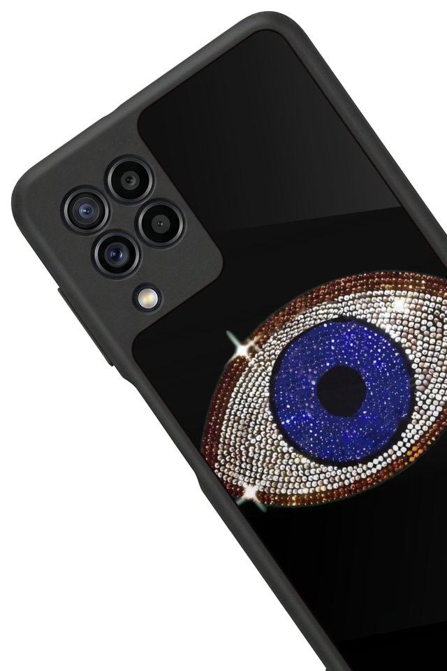 Samsung Galaxy M22 Uyumlu Nazar Tasarımlı Glossy Premium Kılıf