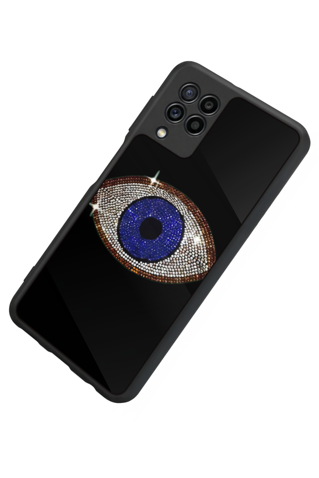 Samsung Galaxy M22 Uyumlu Nazar Tasarımlı Glossy Premium Kılıf