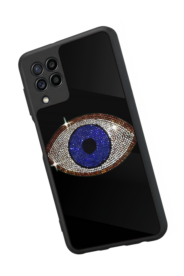Samsung Galaxy M22 Uyumlu Nazar Tasarımlı Glossy Premium Kılıf