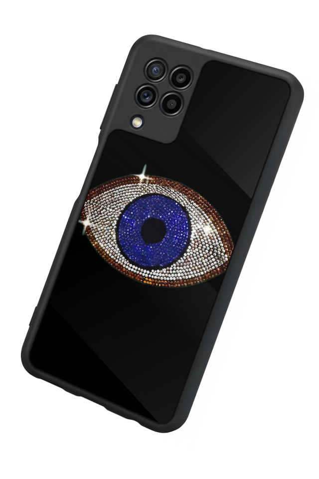 Samsung Galaxy M22 Uyumlu Nazar Tasarımlı Glossy Premium Kılıf