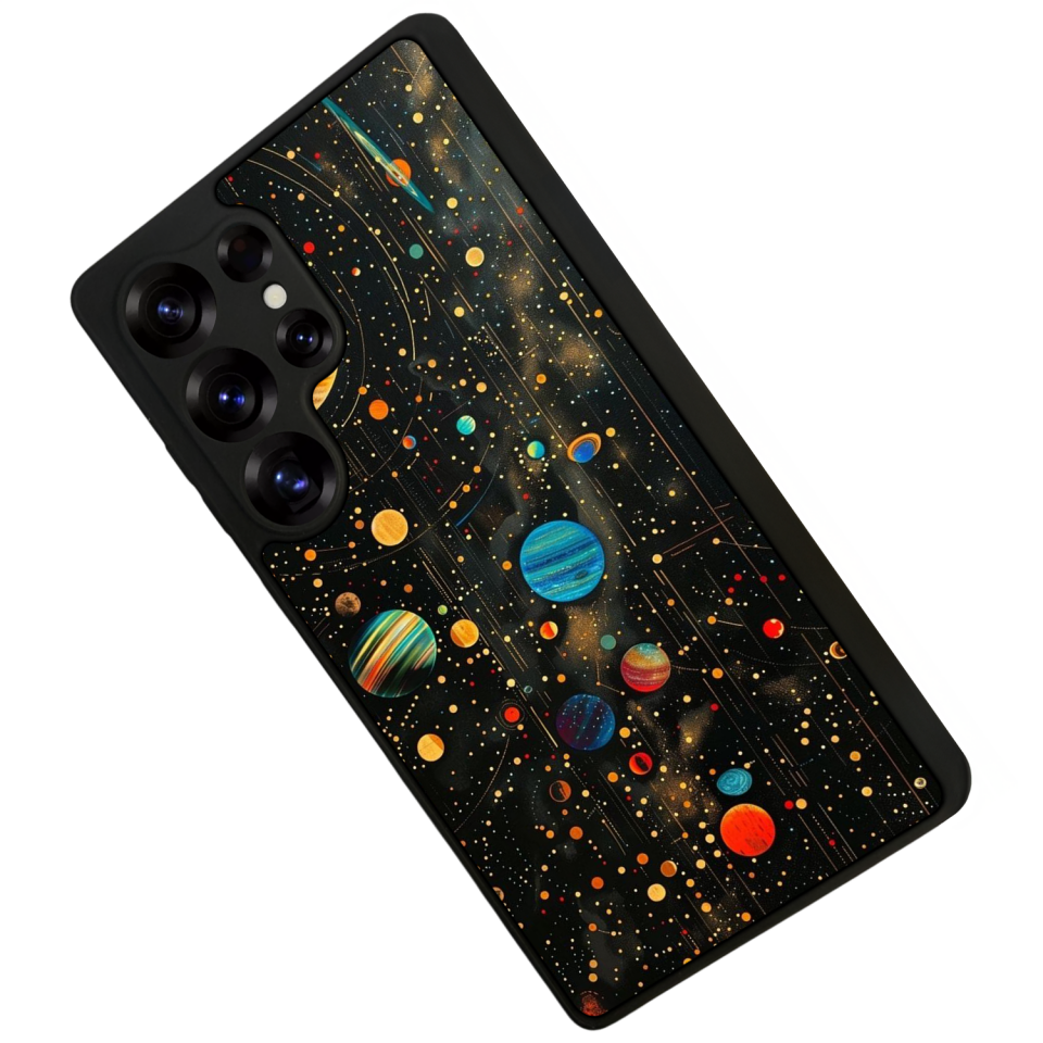 Samsung Galaxy S25 Ultra Uyumlu Uzay Tasarımlı Glossy Premium Kılıf