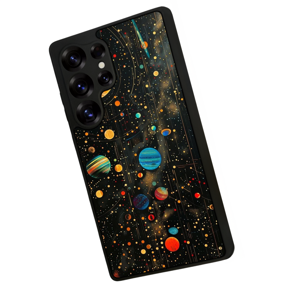 Samsung Galaxy S25 Ultra Uyumlu Uzay Tasarımlı Glossy Premium Kılıf