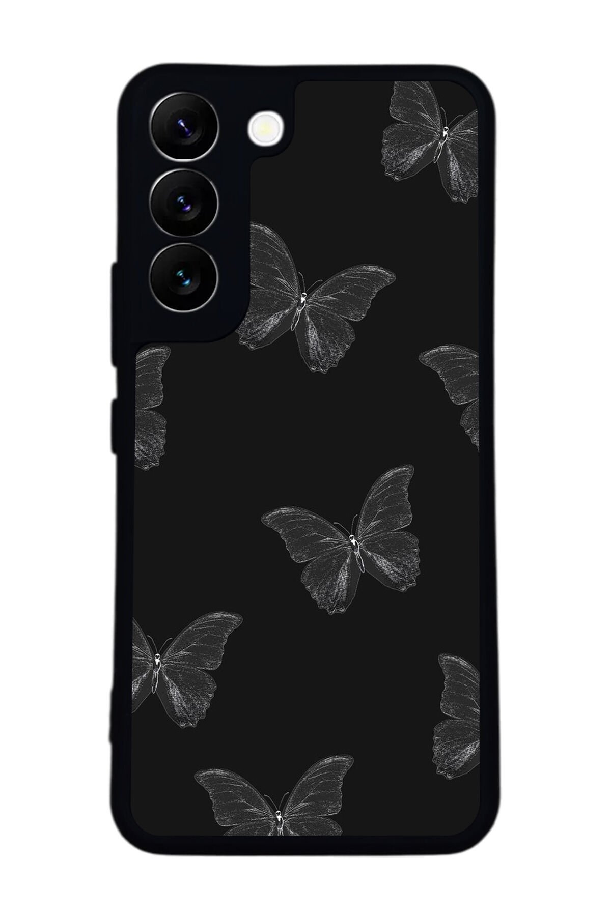 Samsung Galaxy S22 Uyumlu Kelebek Tasarımlı Glossy Premium Kılıf
