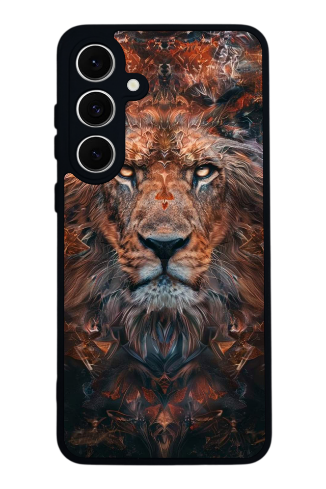 Samsung Galaxy S24 FE Uyumlu Aslan Tasarımlı Glossy Premium Kılıf