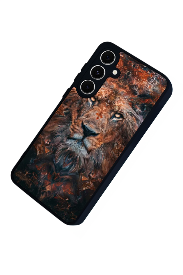 Samsung Galaxy S24 FE Uyumlu Aslan Tasarımlı Glossy Premium Kılıf