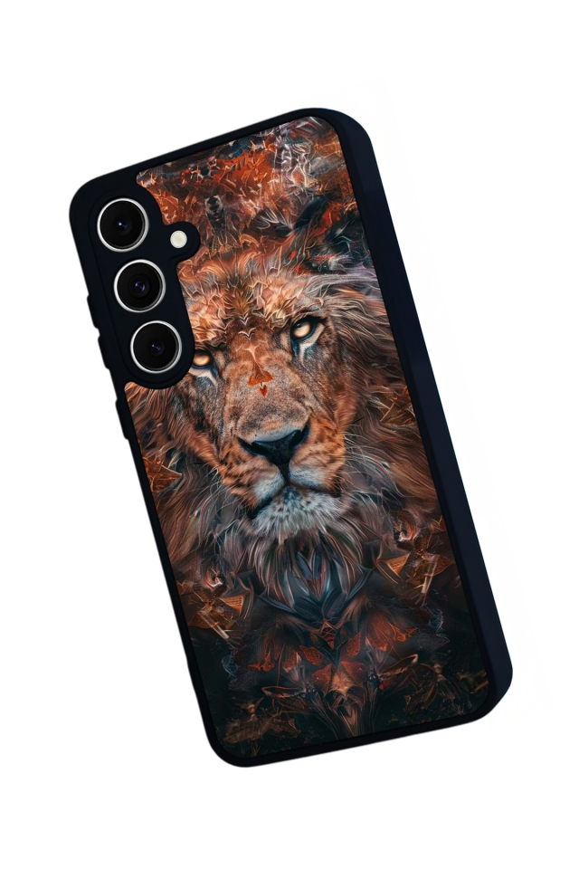 Samsung Galaxy S24 FE Uyumlu Aslan Tasarımlı Glossy Premium Kılıf