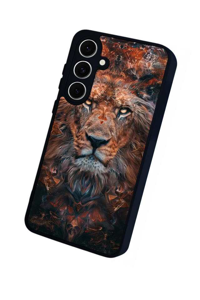 Samsung Galaxy S24 FE Uyumlu Aslan Tasarımlı Glossy Premium Kılıf