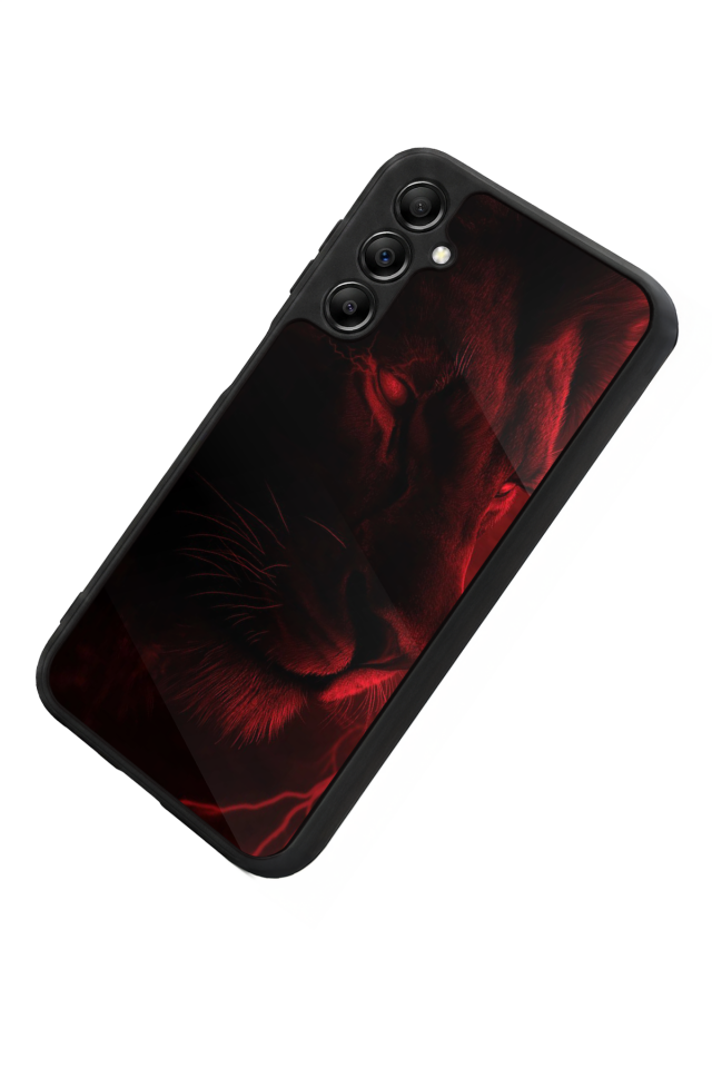 Samsung Galaxy A14 Uyumlu Aslan Tasarımlı Glossy Premium Kılıf