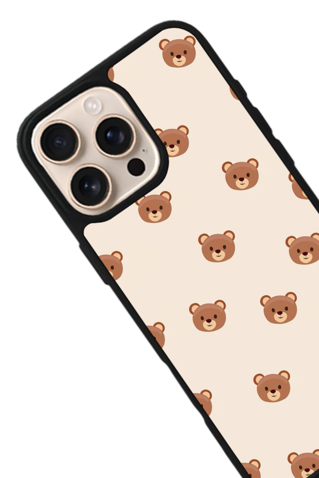 iPhone 16 Pro Uyumlu Ayı Tasarımlı Glossy Premium Kılıf