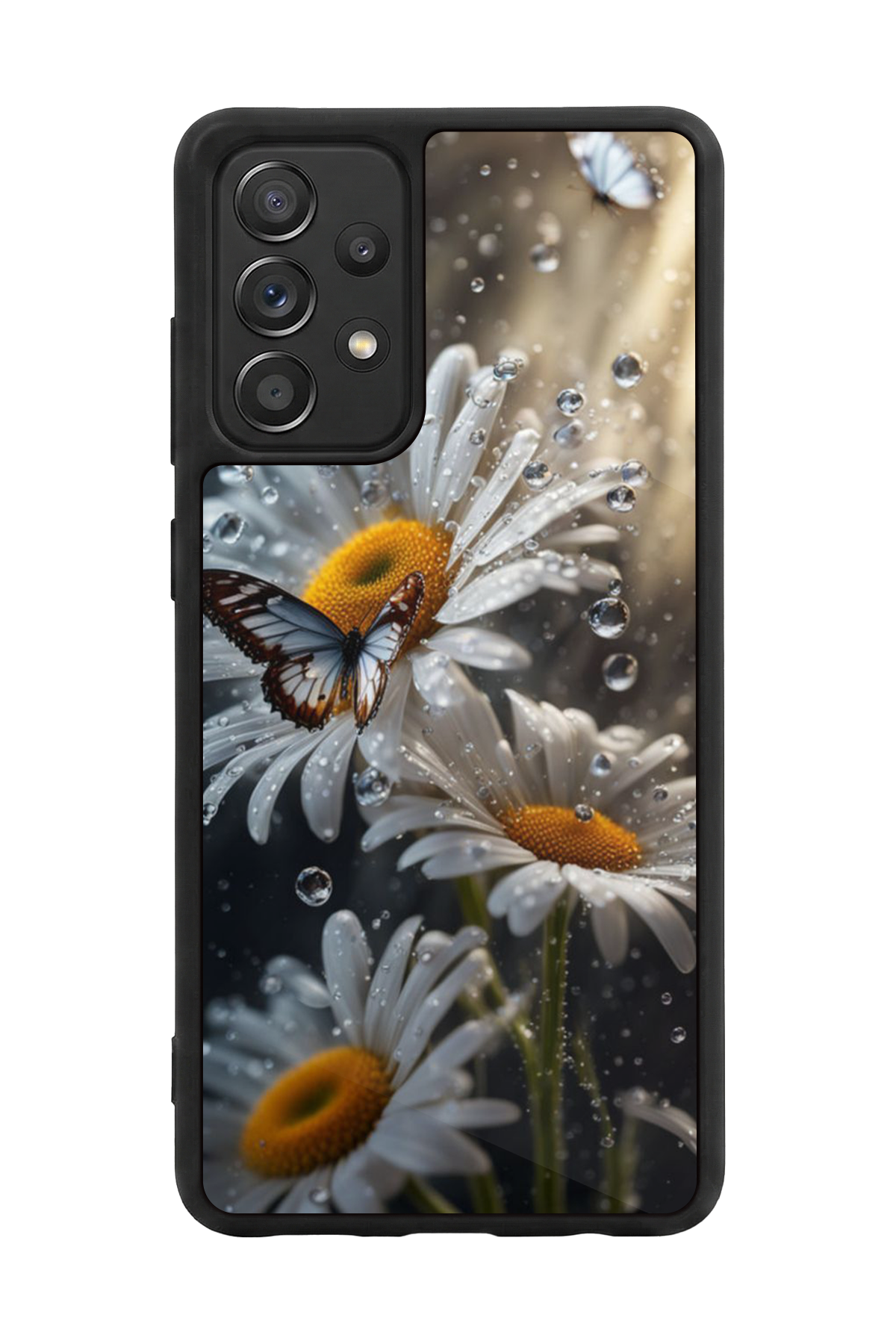 Samsung Galaxy A72 Uyumlu Cicek Tasarımlı Glossy Premium Kılıf