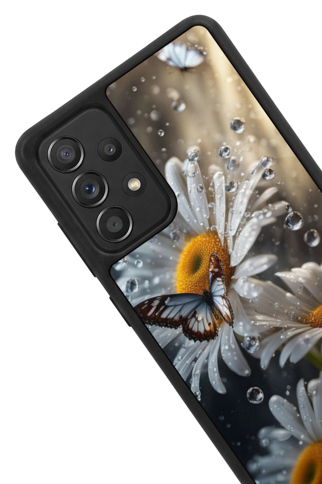 Samsung Galaxy A72 Uyumlu Cicek Tasarımlı Glossy Premium Kılıf