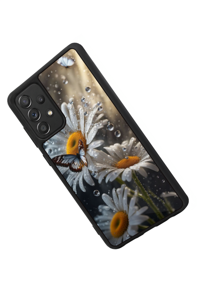 Samsung Galaxy A72 Uyumlu Cicek Tasarımlı Glossy Premium Kılıf
