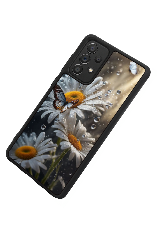 Samsung Galaxy A72 Uyumlu Cicek Tasarımlı Glossy Premium Kılıf