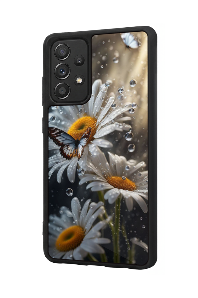 Samsung Galaxy A72 Uyumlu Cicek Tasarımlı Glossy Premium Kılıf