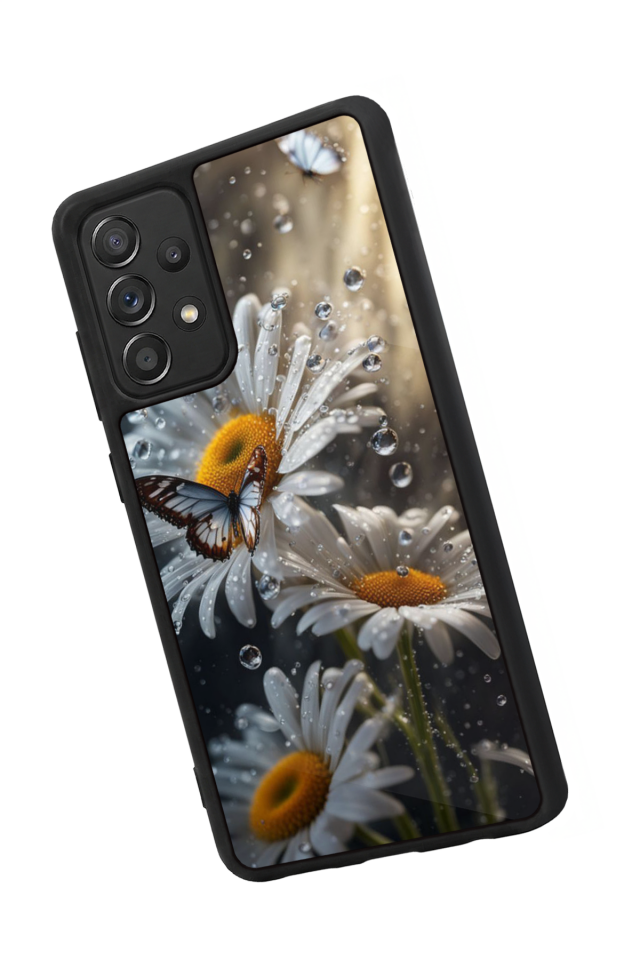 Samsung Galaxy A72 Uyumlu Cicek Tasarımlı Glossy Premium Kılıf