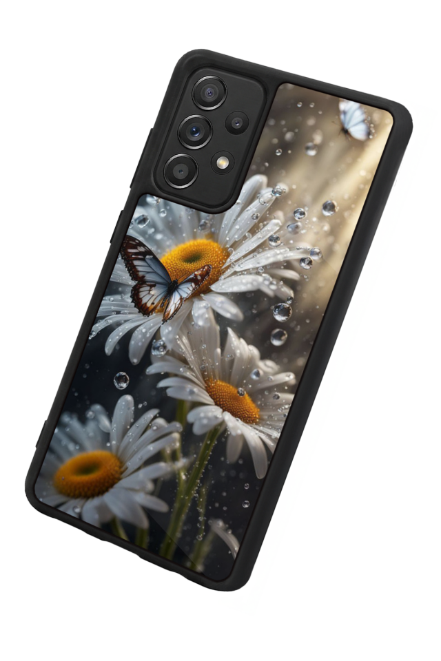 Samsung Galaxy A72 Uyumlu Cicek Tasarımlı Glossy Premium Kılıf