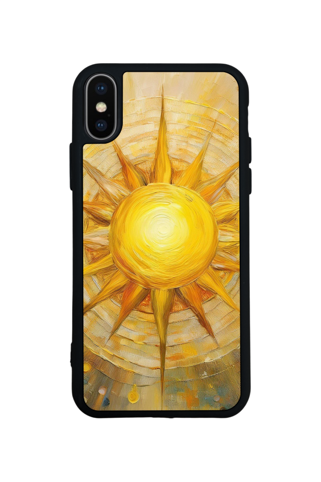 iPhone XS Max Uyumlu Güneş Tasarımlı Glossy Premium Kılıf