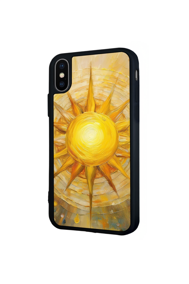 iPhone XS Max Uyumlu Güneş Tasarımlı Glossy Premium Kılıf