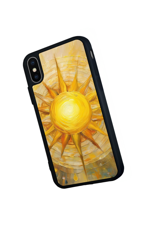 iPhone XS Max Uyumlu Güneş Tasarımlı Glossy Premium Kılıf