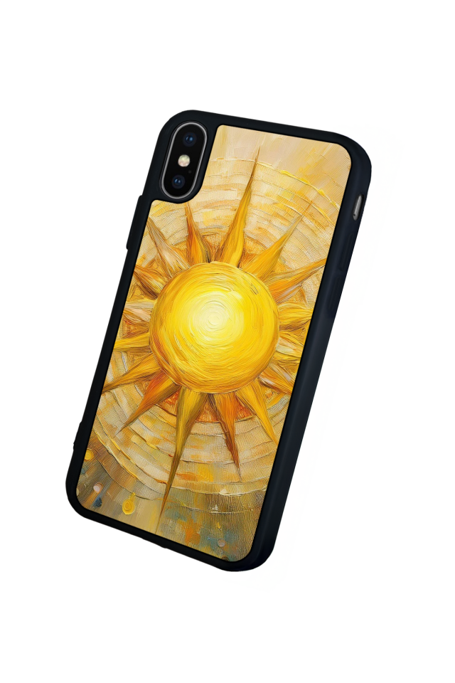 iPhone XS Max Uyumlu Güneş Tasarımlı Glossy Premium Kılıf