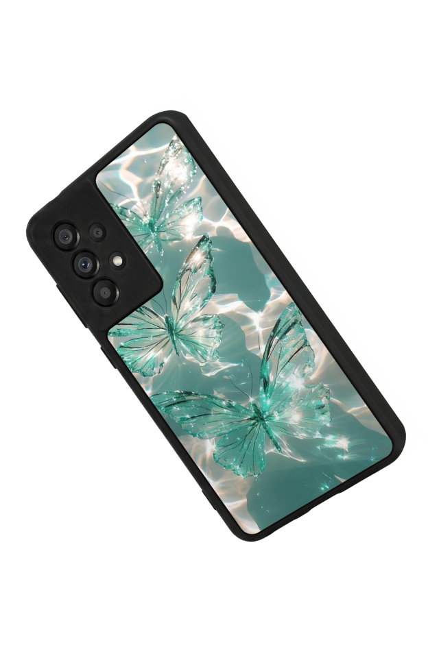 Samsung Galaxy A73 Uyumlu Kelebek Tasarımlı Glossy Premium Kılıf