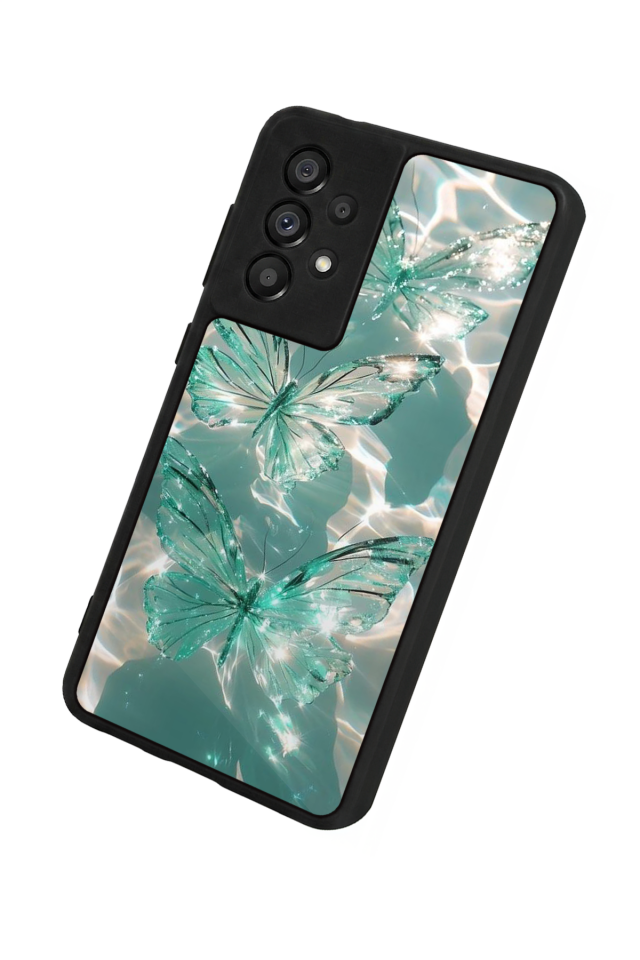 Samsung Galaxy A73 Uyumlu Kelebek Tasarımlı Glossy Premium Kılıf