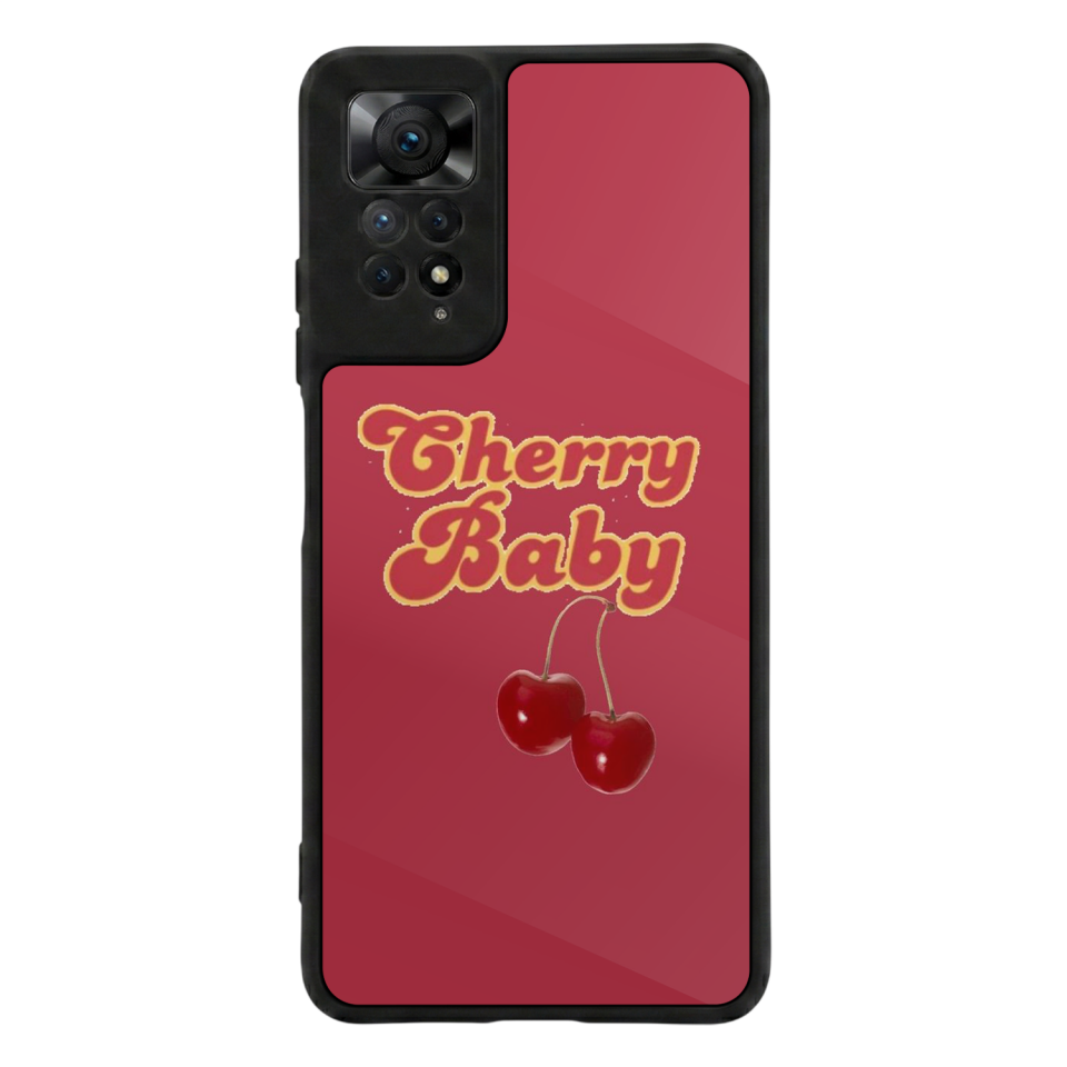 Xiaomi Redmi Note 11 Pro Uyumlu Kiraz Tasarımlı Glossy Premium Kılıf