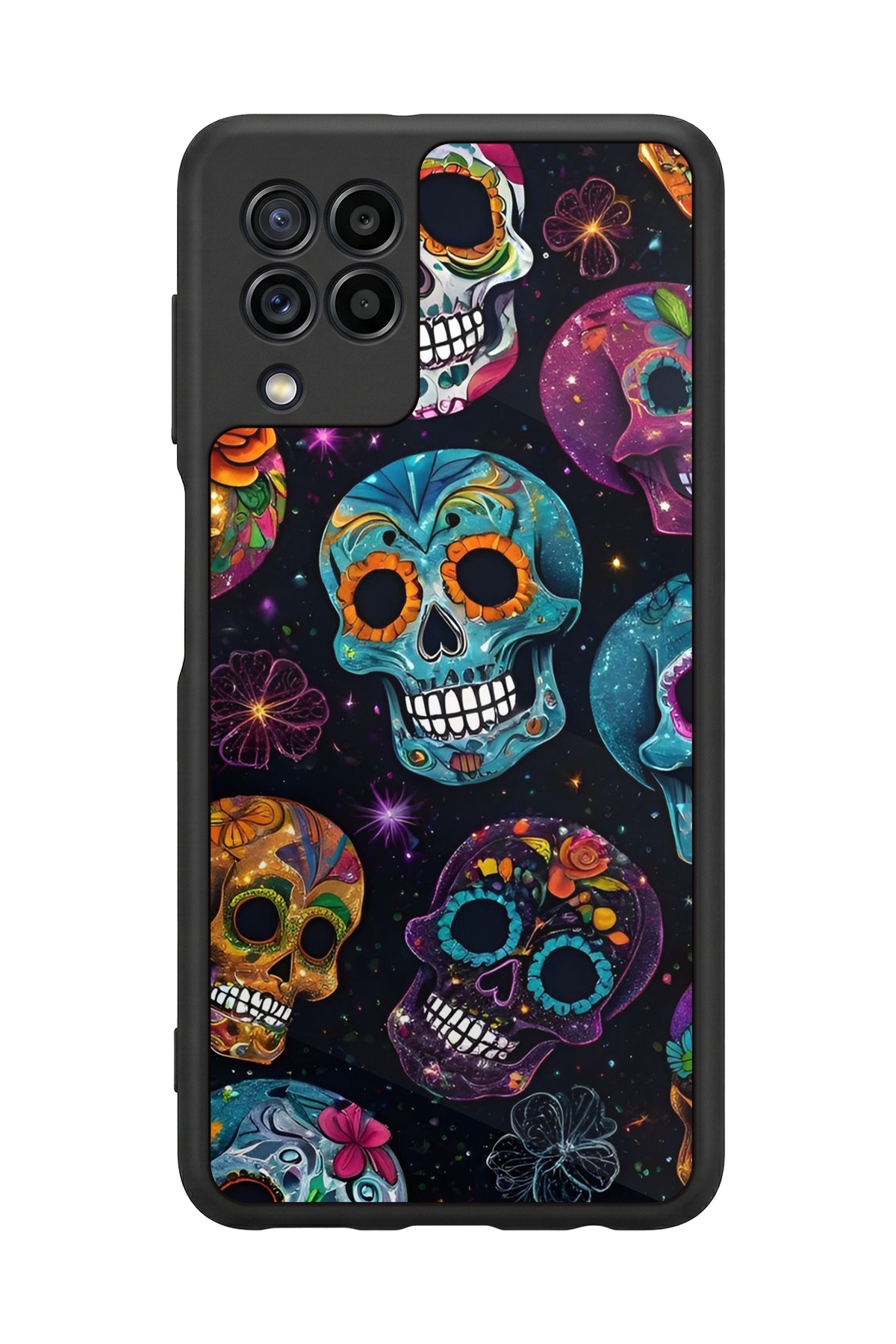 Samsung Galaxy M32 Uyumlu KuruKafa Tasarımlı Glossy Premium Kılıf