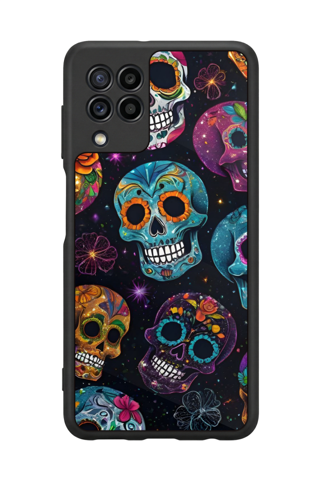 Samsung Galaxy M32 Uyumlu KuruKafa Tasarımlı Glossy Premium Kılıf