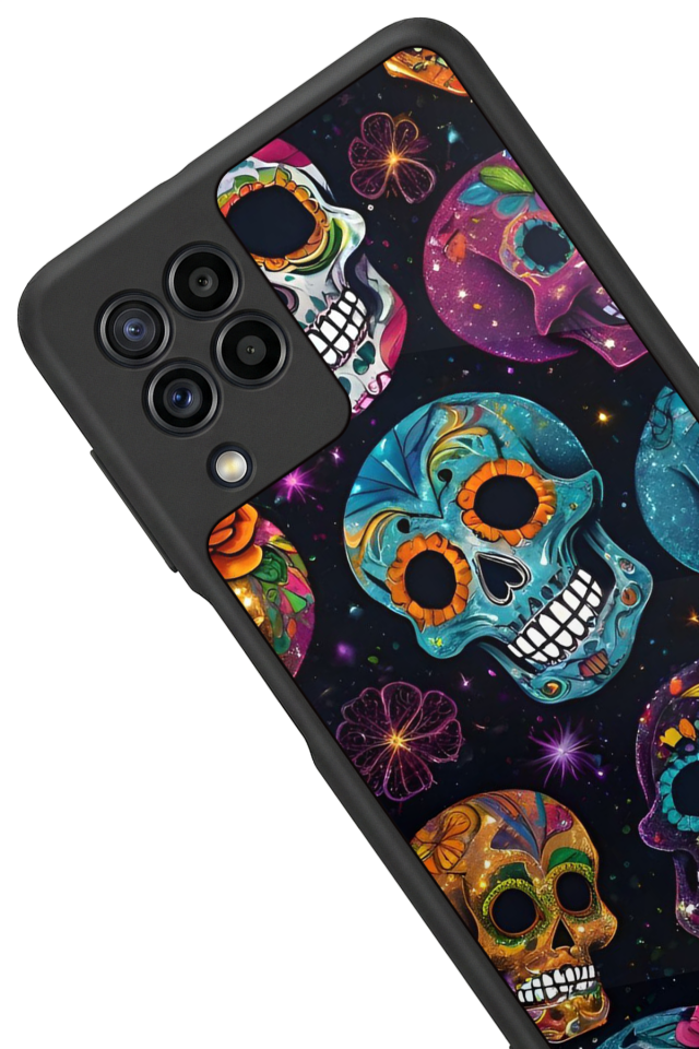 Samsung Galaxy M32 Uyumlu KuruKafa Tasarımlı Glossy Premium Kılıf