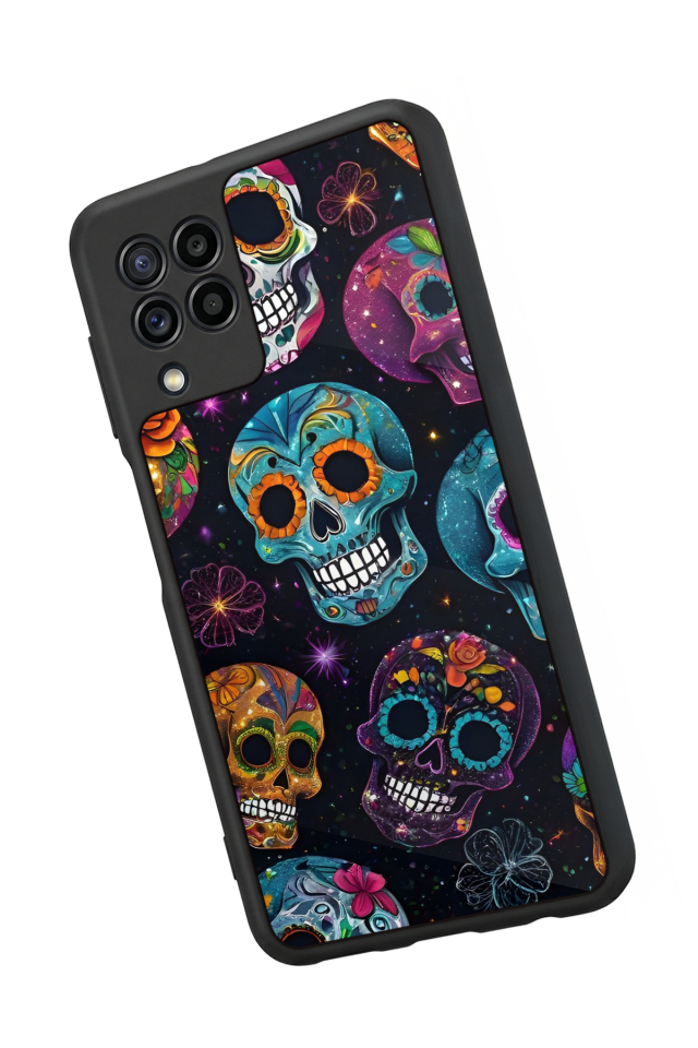 Samsung Galaxy M32 Uyumlu KuruKafa Tasarımlı Glossy Premium Kılıf