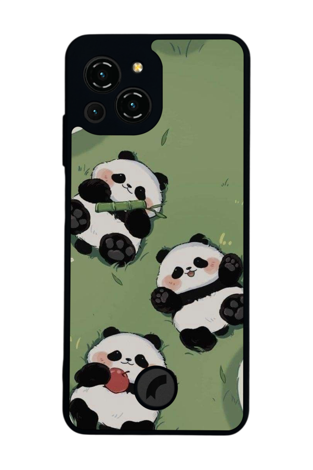 Reeder S23 Pro Max Uyumlu Panda Tasarımlı Glossy Premium Kılıf