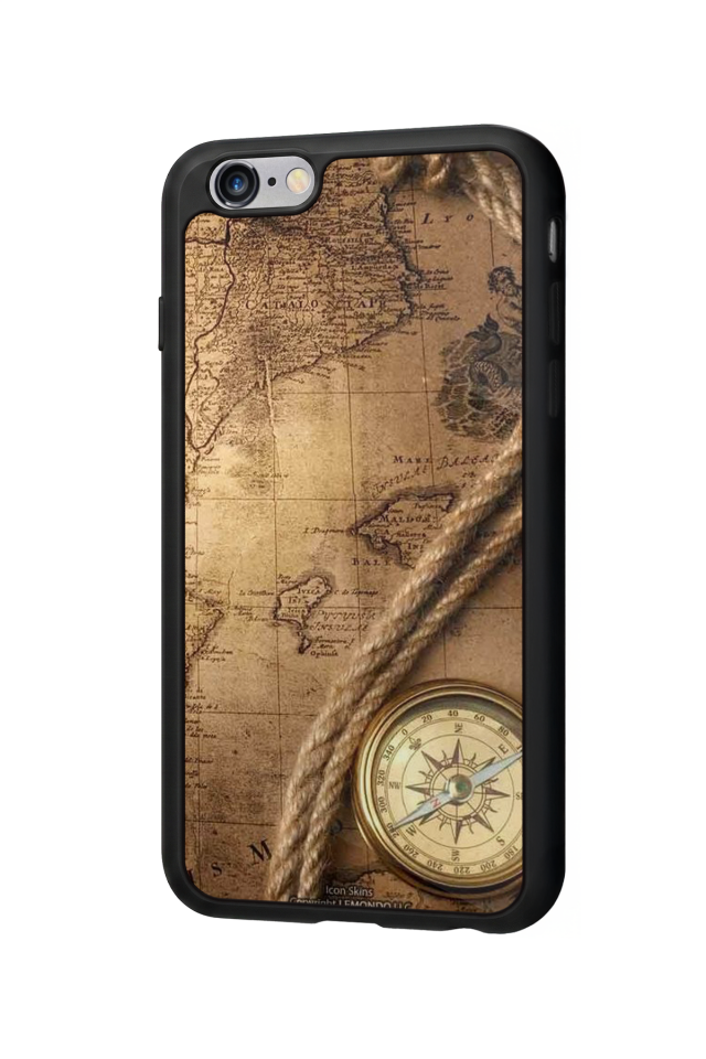 iPhone 6s Plus Uyumlu Pusula Tasarımlı Glossy Premium Kılıf