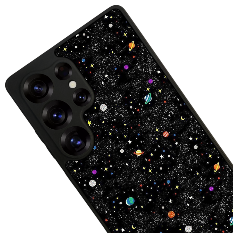 Samsung Galaxy S25 Ultra Uyumlu Uzay Tasarımlı Glossy Premium Kılıf