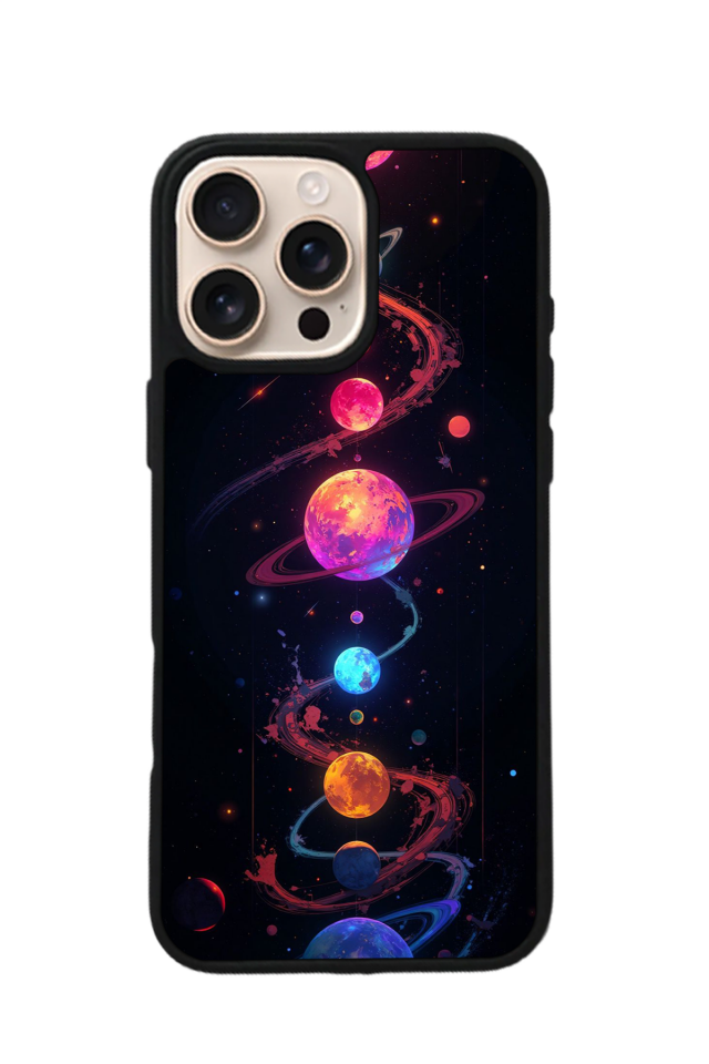 iPhone 15 Pro Uyumlu Uzay Tasarımlı Glossy Premium Kılıf