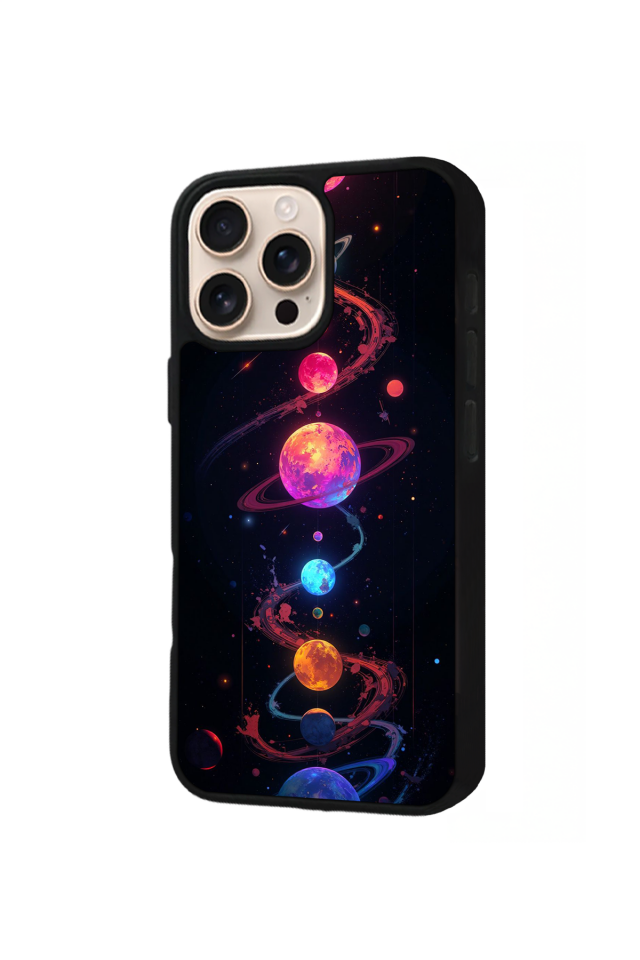 iPhone 15 Pro Uyumlu Uzay Tasarımlı Glossy Premium Kılıf