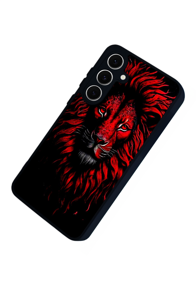 Samsung Galaxy S24 FE Uyumlu Aslan Tasarımlı Glossy Premium Kılıf