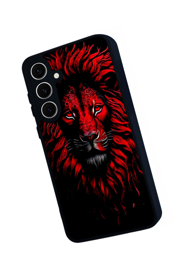 Samsung Galaxy S24 FE Uyumlu Aslan Tasarımlı Glossy Premium Kılıf