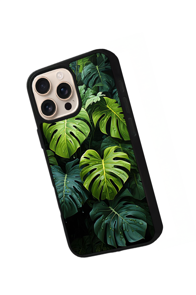 iPhone 16 Pro Max Uyumlu Botanik Tasarımlı Glossy Premium Kılıf