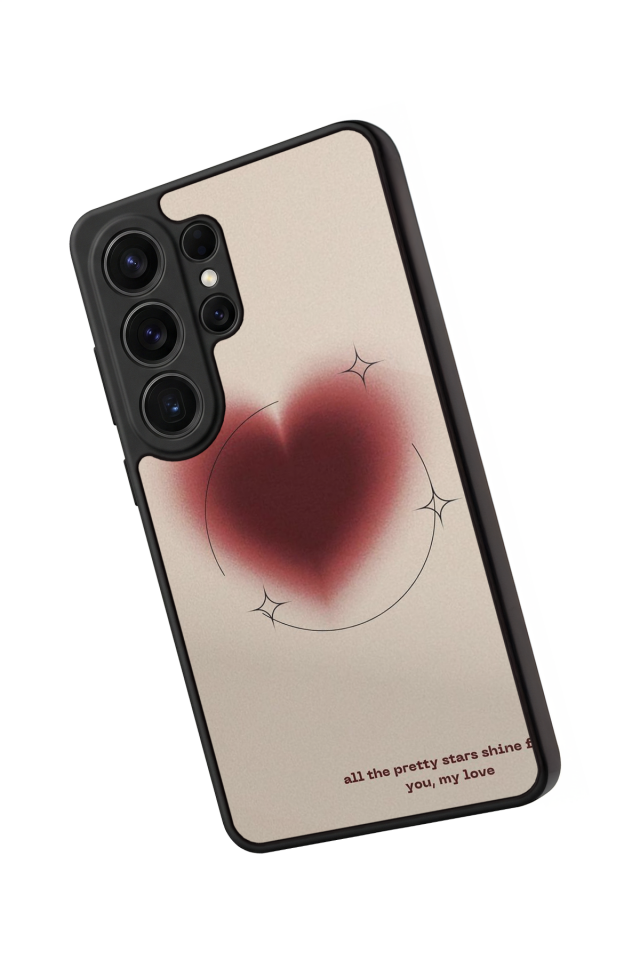 Samsung Galaxy S26 Ultra Uyumlu Kalp Love Tasarımlı Glossy Premium Kılıf