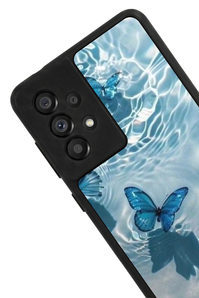 Samsung Galaxy A73 Uyumlu Kelebek Tasarımlı Glossy Premium Kılıf