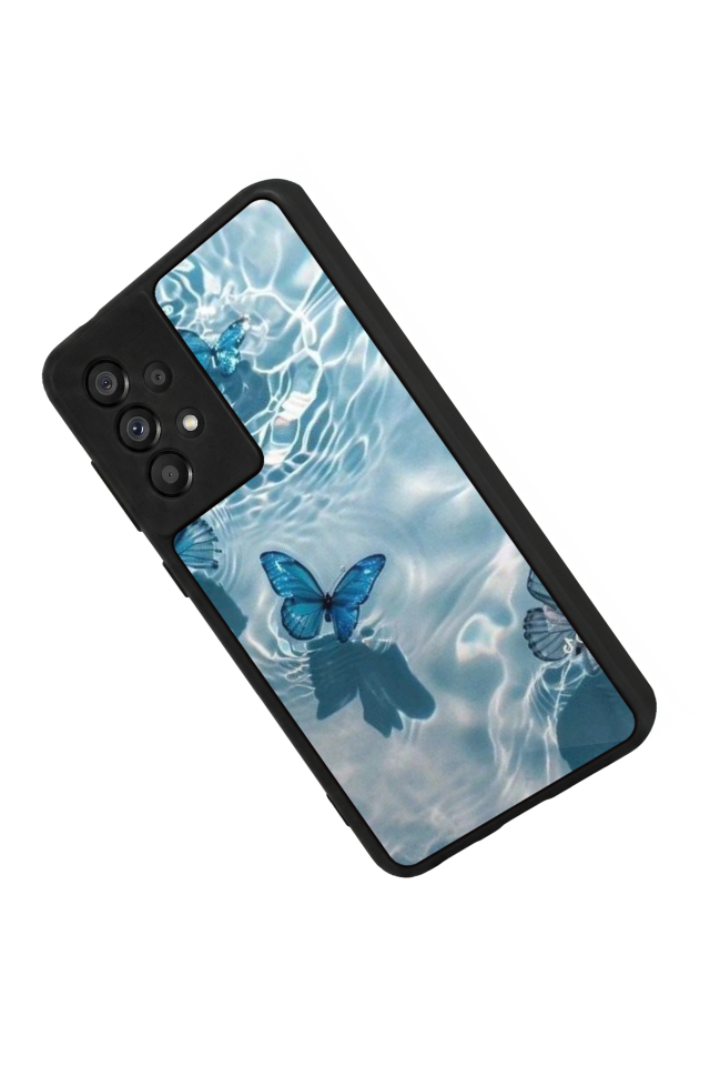 Samsung Galaxy A73 Uyumlu Kelebek Tasarımlı Glossy Premium Kılıf