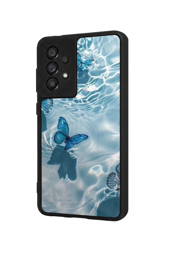 Samsung Galaxy A73 Uyumlu Kelebek Tasarımlı Glossy Premium Kılıf