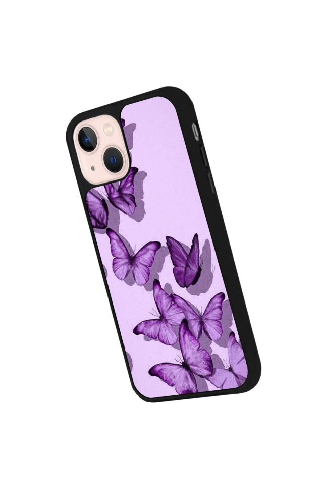iPhone 14 Plus Uyumlu Kelebek Tasarımlı Glossy Premium Kılıf