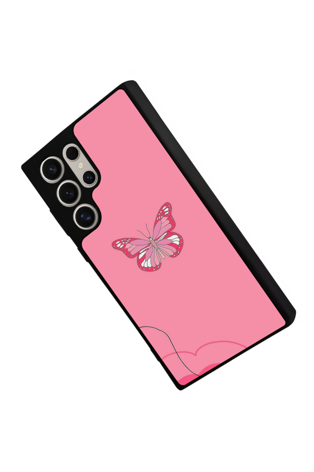 Samsung Galaxy S24 Ultra Uyumlu Kelebek Tasarımlı Glossy Premium Kılıf