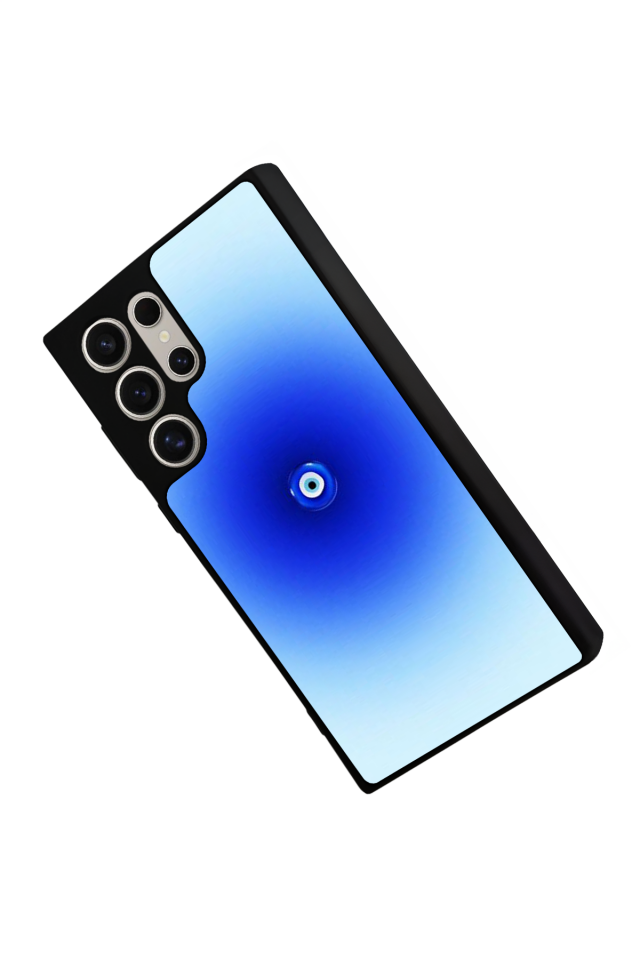 Samsung Galaxy S23 Ultra Uyumlu Nazar Tasarımlı Glossy Premium Kılıf