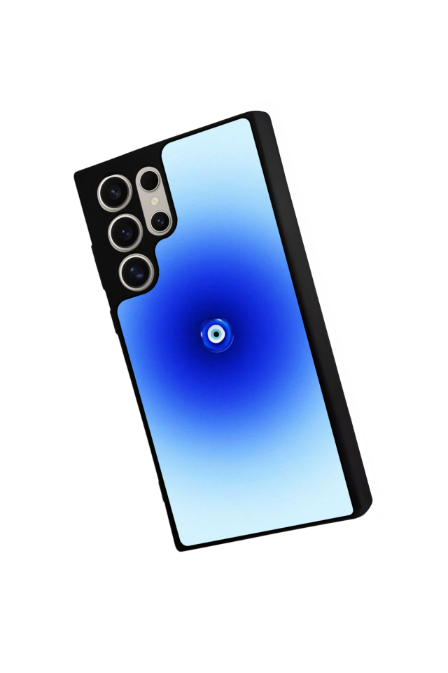 Samsung Galaxy S23 Ultra Uyumlu Nazar Tasarımlı Glossy Premium Kılıf