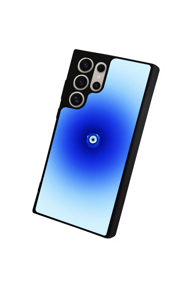 Samsung Galaxy S23 Ultra Uyumlu Nazar Tasarımlı Glossy Premium Kılıf